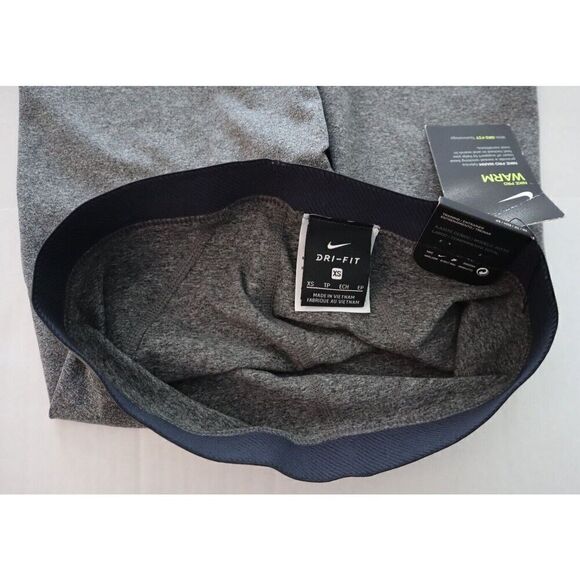 Nike Pro 932078-071 Women's Sz XS Gray Heather Warm Training Performance Tights - Picture 3 of 12